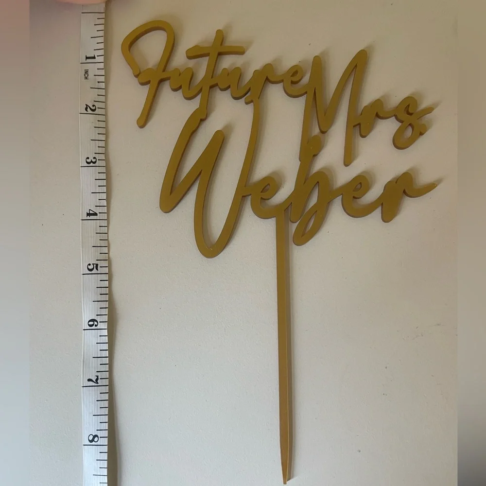 Future Mrs. Weber Cake Topper